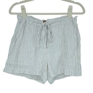 Michael Stars Womens Clasic 100% Linen Shorts XS Striped Luxury Coastal Preppy